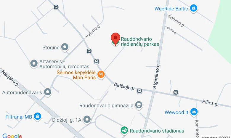 Raudondvario riedlenčių parkas, Saulėtekio g. 2  žemėlapis