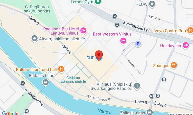 Knygynas PEGASAS, PC VCUP I aukštas, Vilnius žemėlapis