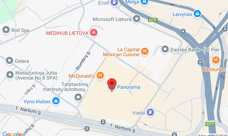 Knygynas PEGASAS, PLC „Panorama“, Vilnius žemėlapis