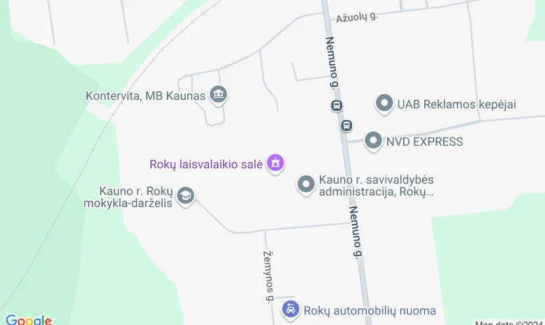 Rokų seniūnijos kiemelis žemėlapis