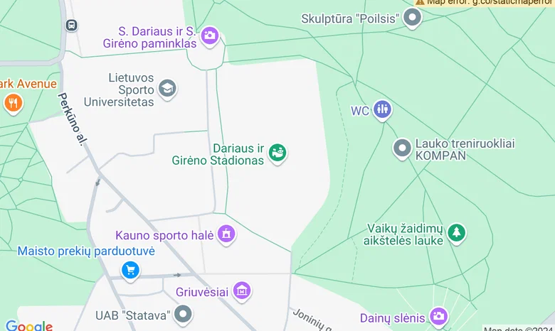 Prie S. Dariaus ir S. Girėno paminklo, Sporto g. žemėlapis