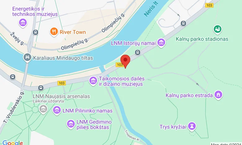 Buvusi areštinė žemėlapis