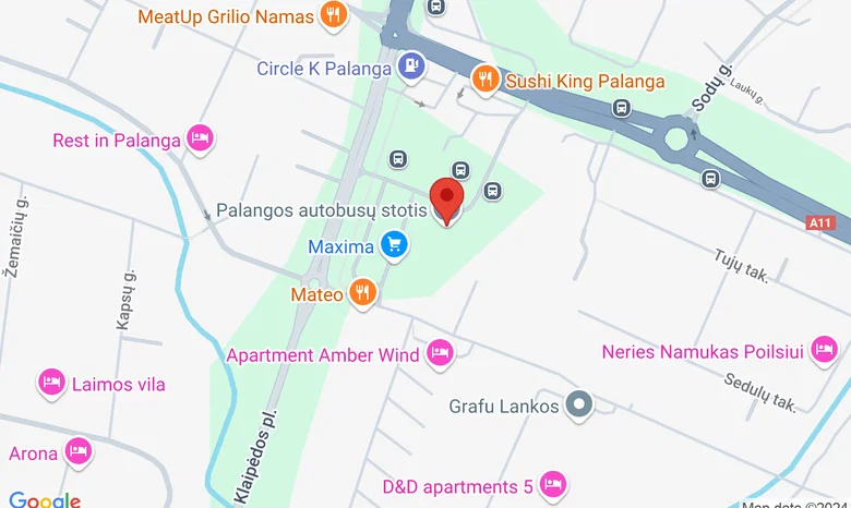 Palangos autobusų stotis žemėlapis