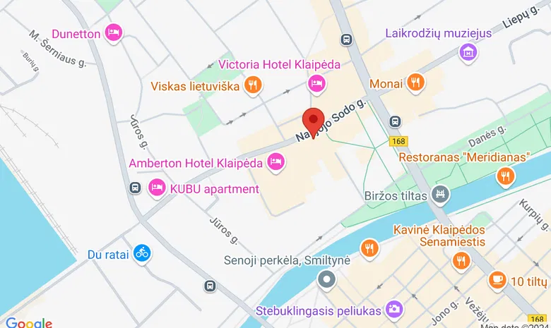 „Olympic Casino“ patalpos, Naujojo Sodo g. 1 A, Klaipėda. žemėlapis