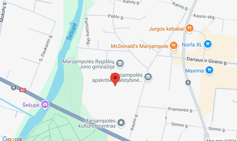 Kauno g. 7, 68175 Marijampolė žemėlapis