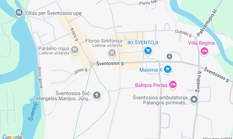 Šventosios parapijos svečių namai „Edeno sodas” žemėlapis