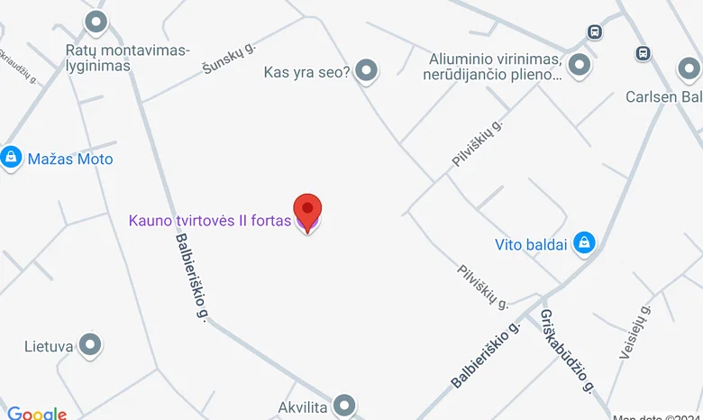 Kauno II fortas žemėlapis