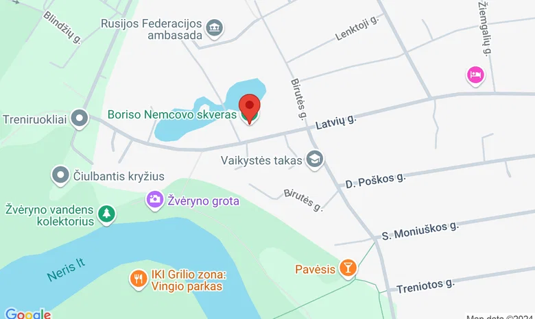 Boriso Nemcovo skveras žemėlapis