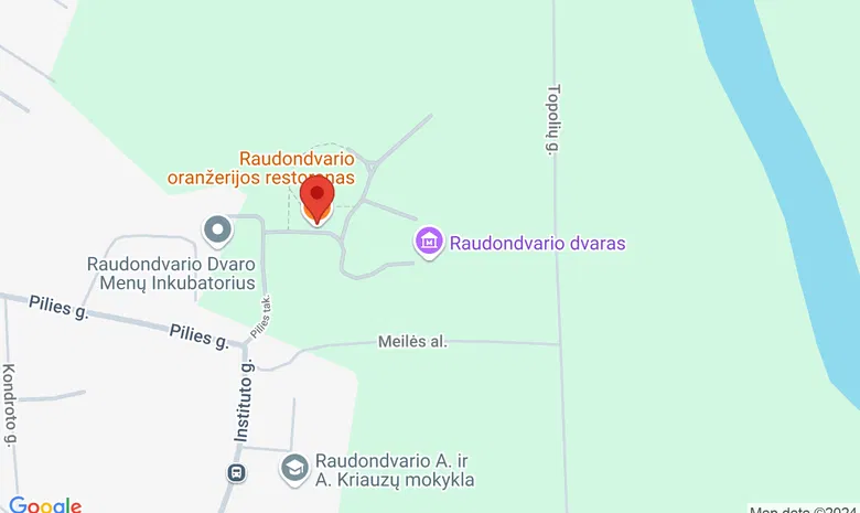 Raudondvario dvaro oranžerija - restoranas žemėlapis