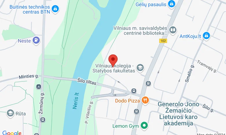 Susitikimo vieta – Neries pakrantė prie Šilo tilto (ties P. Vileišio g. 20A). žemėlapis