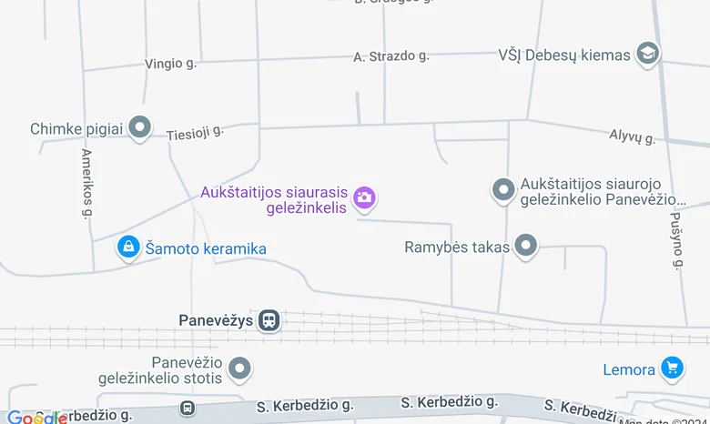 Surdegio traukinių stotis žemėlapis