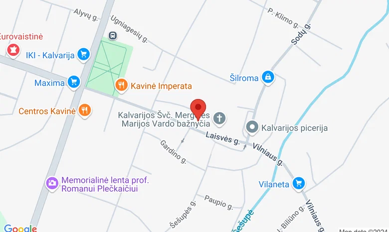 Kalvarijos teatras ,,Titnagas" žemėlapis