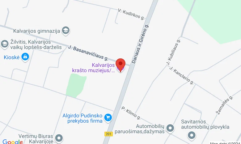 Kalvarijos krašto muziejus žemėlapis