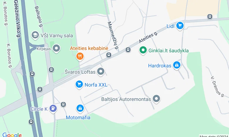 Crossfit Vilnius žemėlapis