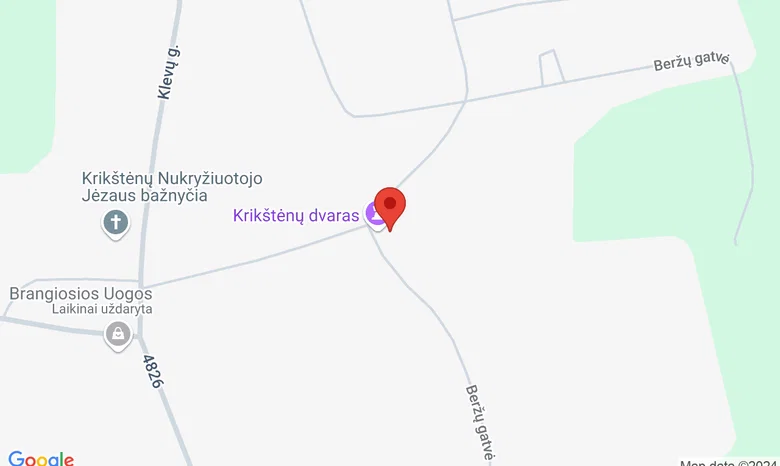 Beržų g. 3, Krikštėnai, Ukmergės rajonas žemėlapis