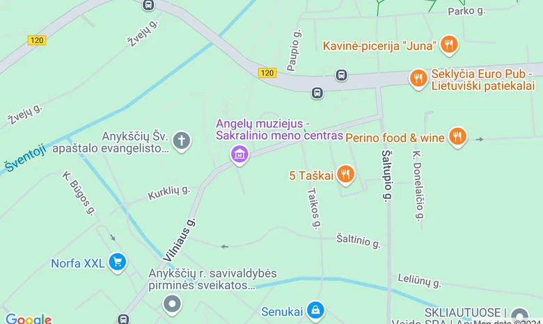 LVŽS būstinė Anykščiai žemėlapis