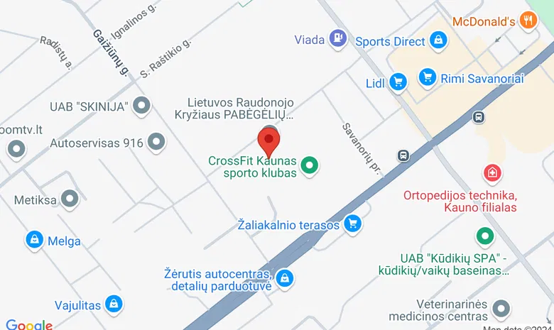 Kauno Sporto namai „Šešios trim“ žemėlapis