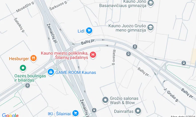 VšĮ Šilainių poliklinika, 350 kab. žemėlapis