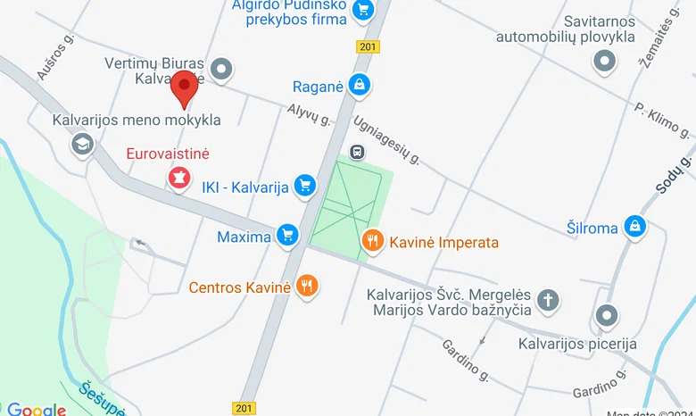 Kalvarijos centrinė aikštė žemėlapis