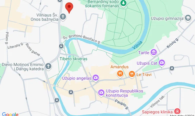VDA Galerija "5 Malūnai" žemėlapis