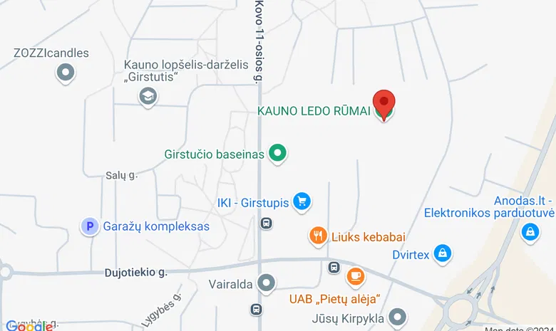 Kauno ledo rūmai žemėlapis