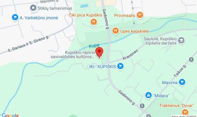 Kupiškio kultūros centras žemėlapis