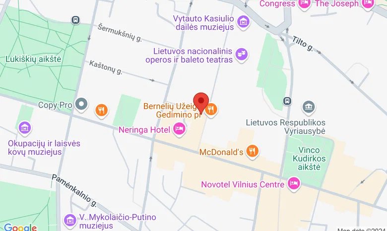 Vienuolio Lemon Gym žemėlapis