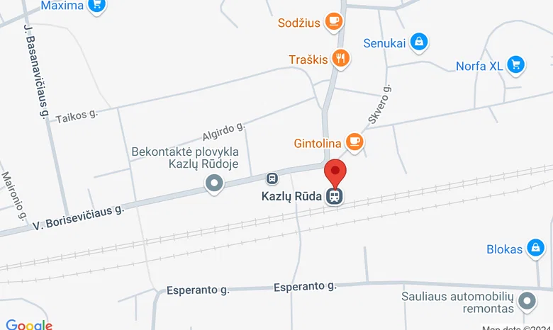 Baras Peronas Kazlų Rūda žemėlapis
