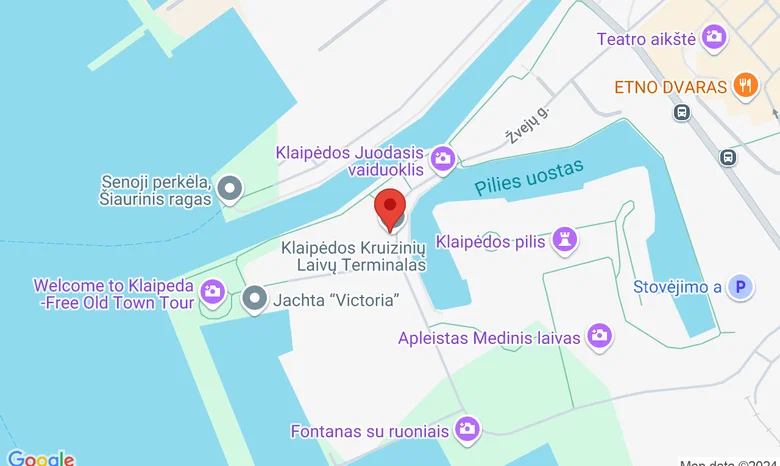 Kruizinių laivų terminalas (Danės upė) žemėlapis