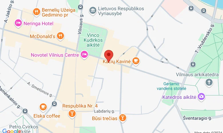 Panevino Itališkas Restoranas žemėlapis