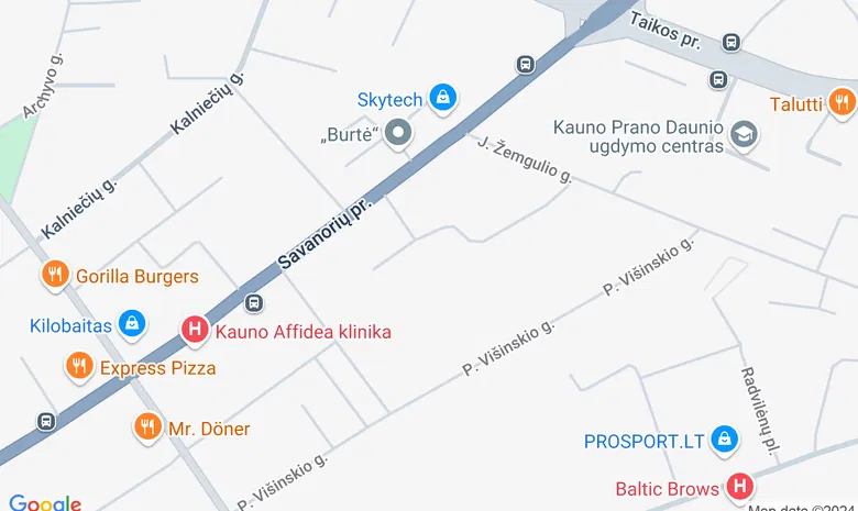 Savanorių pr. 192C žemėlapis