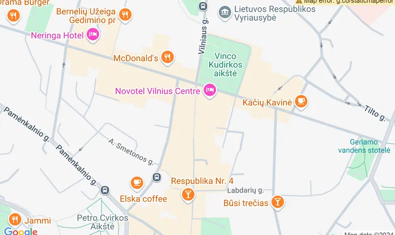 Novotel viešbutis žemėlapis