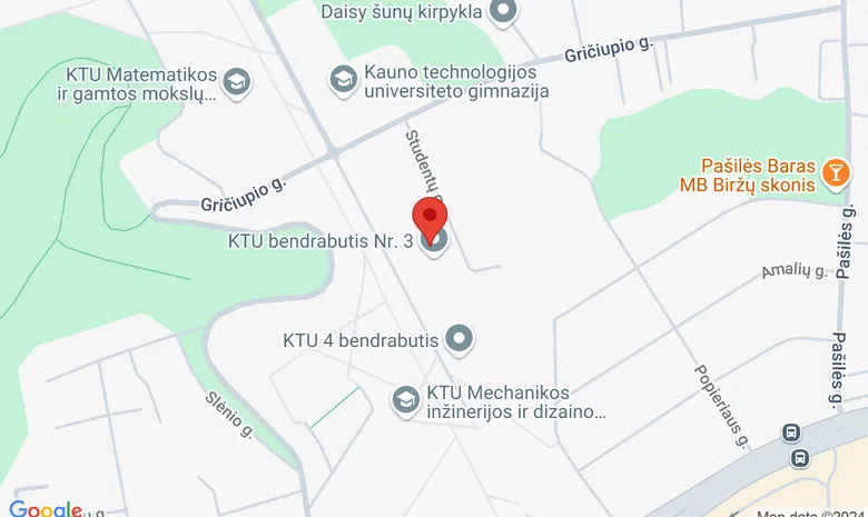 Studentų laisvalaikio centras (SLC) žemėlapis
