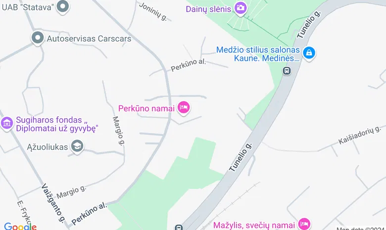 Viešbutis - restoranas „Perkūno namai“ žemėlapis