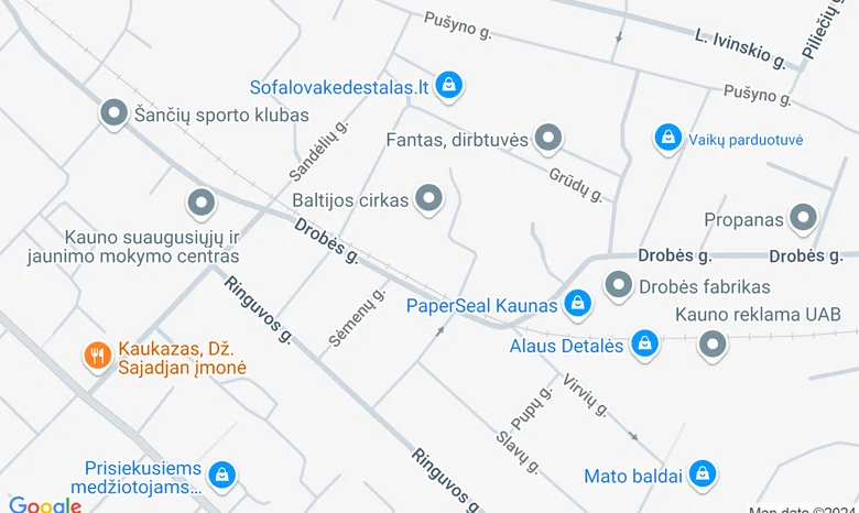 Kauno cirko meno akademija žemėlapis