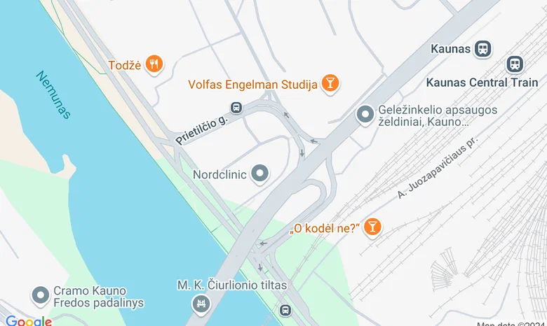 Kauno pieno centras žemėlapis