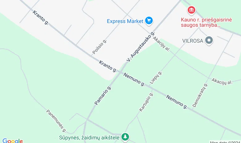 Kulautuvos pušynas žemėlapis