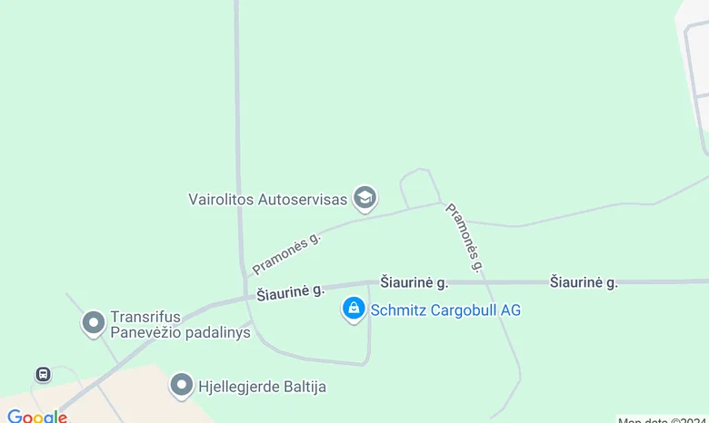 Vairolita žemėlapis
