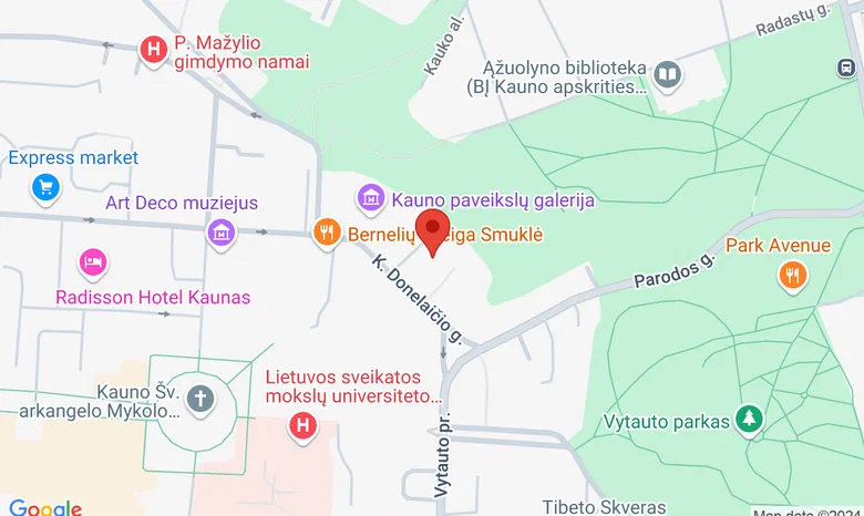 "Ąžuolyno" biblioteka, III a. renginių erdvė, K.Donelaičio g.8 žemėlapis