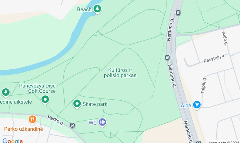 Kultūros ir poilsio Skate parkas žemėlapis