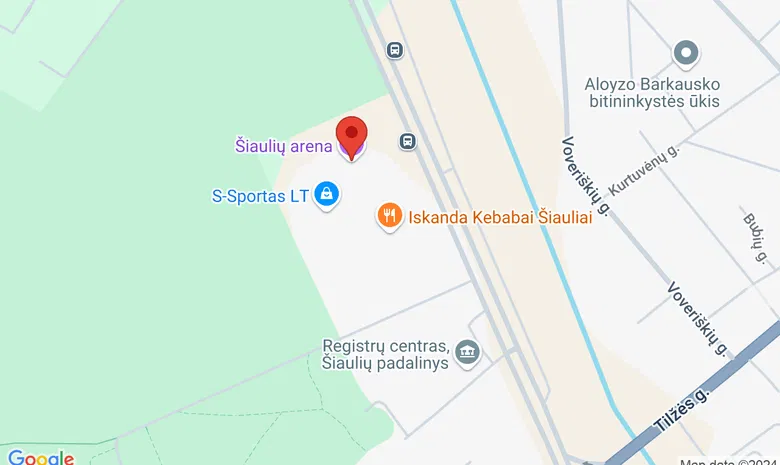Šiaulių arena žemėlapis