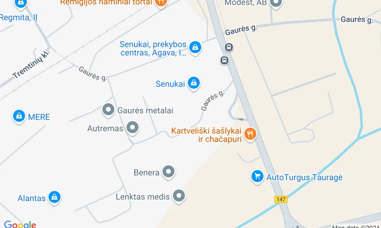 UAB „Gitana“ žemėlapis