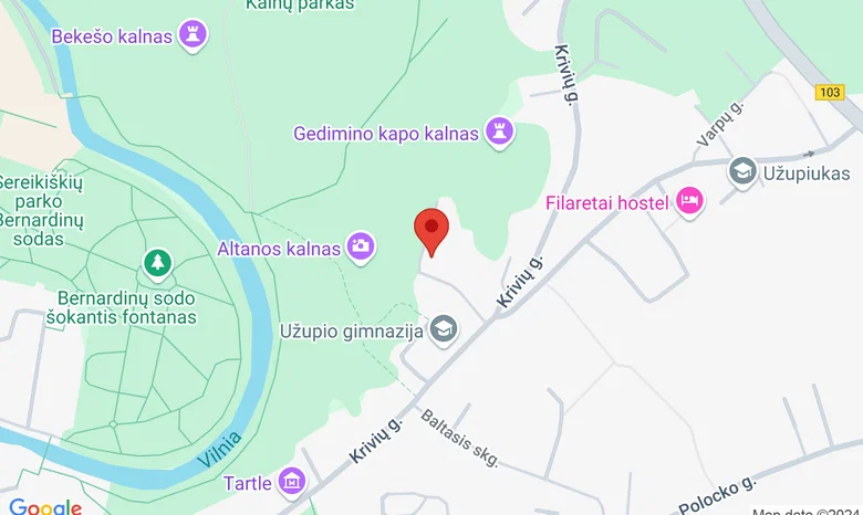 Azijos menų centras, Krivių g. 12 (UMI), Vilnius žemėlapis