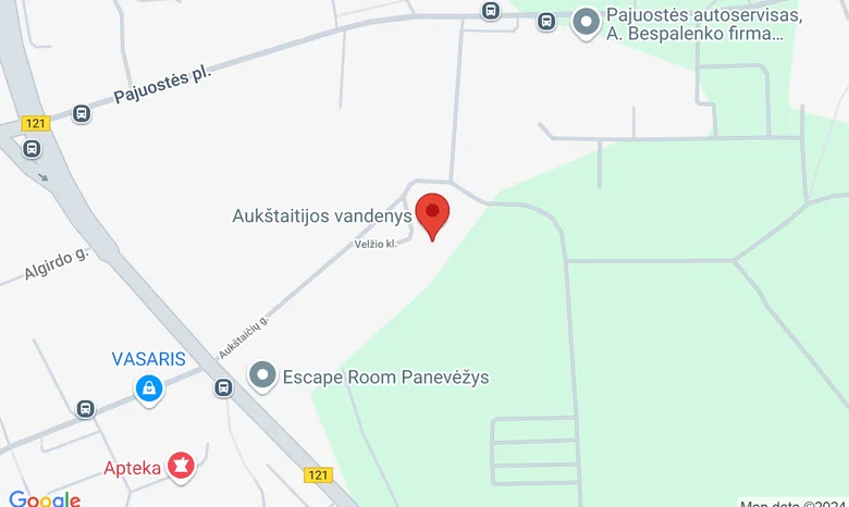 Aukštaitijos vandenys žemėlapis