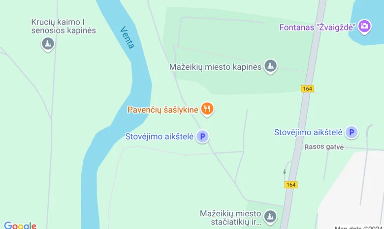 Mažeikių miesto paplūdimys žemėlapis
