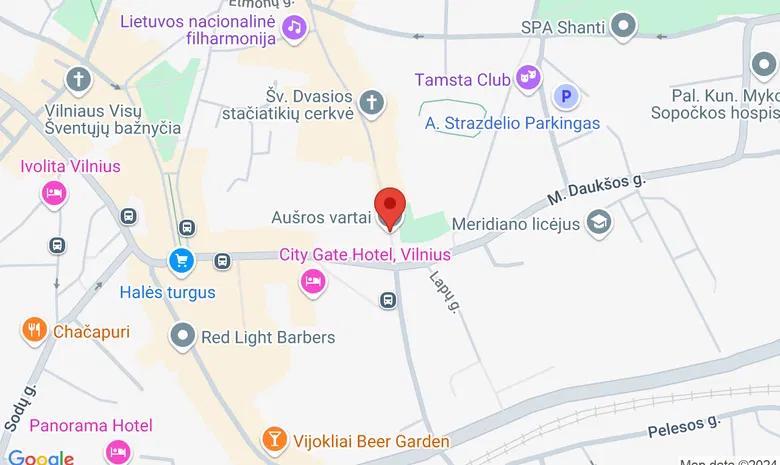 Aušros Vartų galerija žemėlapis