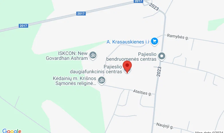 Pajieslio daugiafunkcis centras žemėlapis