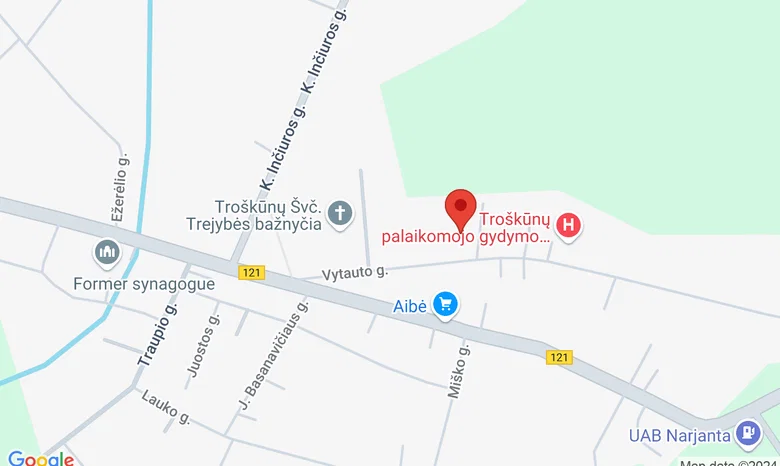 Troškūnai žemėlapis