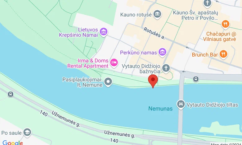 Kauno senoji senamiesčio prieplauka žemėlapis