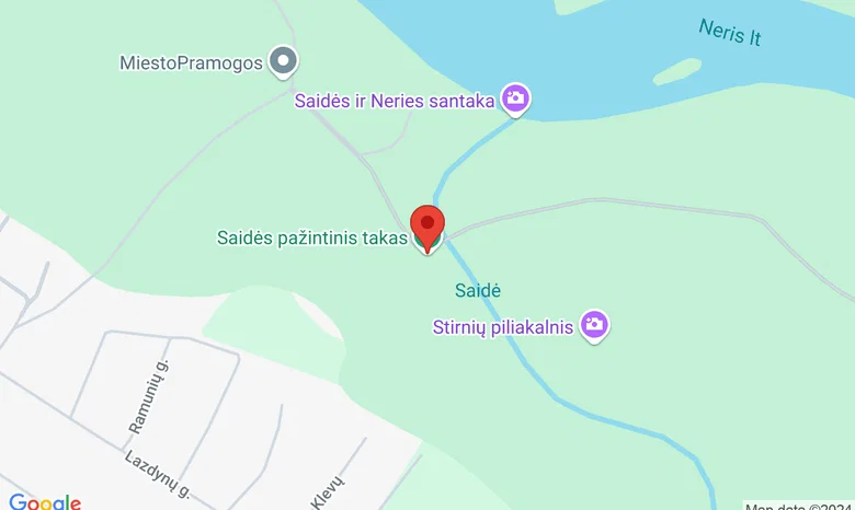 Saidės pažintinis takas žemėlapis